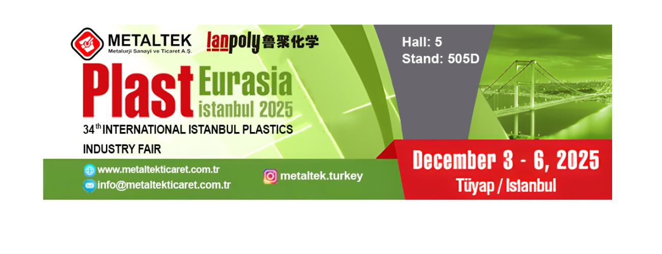 Plast Eurasia Istanbul Fair on 3-6 December 2025